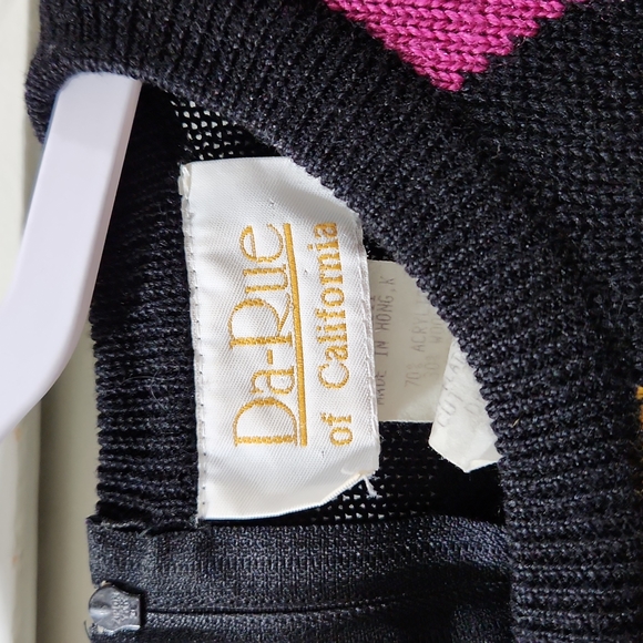 Vintage Da-Rue Diamond Pattern Sweater - Picture 2 of 11